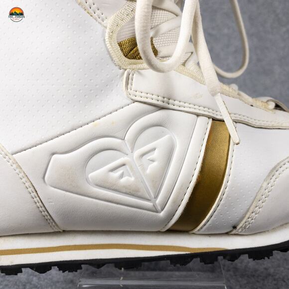 Roxy Snowboard Boots White Gold Track Lace Model Retro Style Women's Size 8.5 - Picture 12 of 16